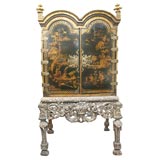 18th c. Queen Anne Chinoiserie Tea Cabinet