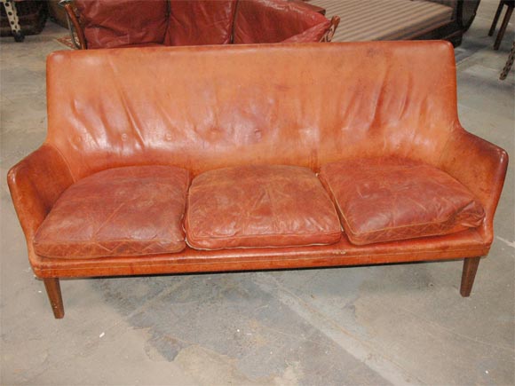 Leather Sofa made by Ivan Schlecter for Arne Vodder 2