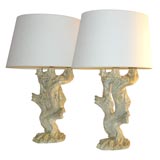 PAIR OF TREE FORM LAMPS