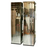 C1960 Pair of Mirrored Pedestals