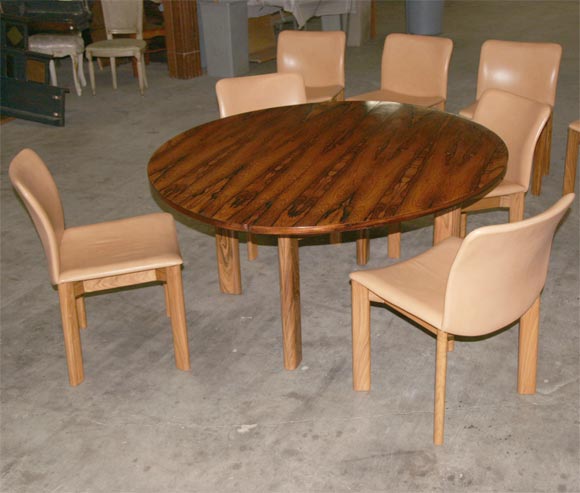 Rio Rosewood and Leather Dining Room Suite