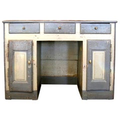 Antique Small Leather Topped Desk