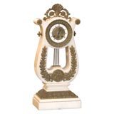 French Empire Style Bronze & Marble Mantel Clock