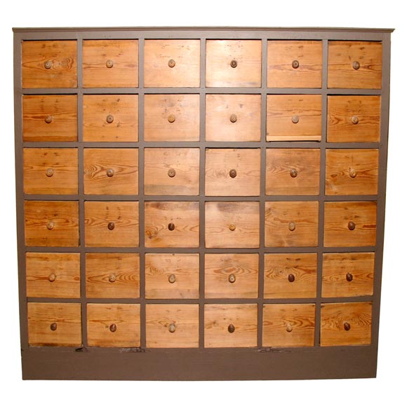 36 Drawer Cabinet  from a French Post Office