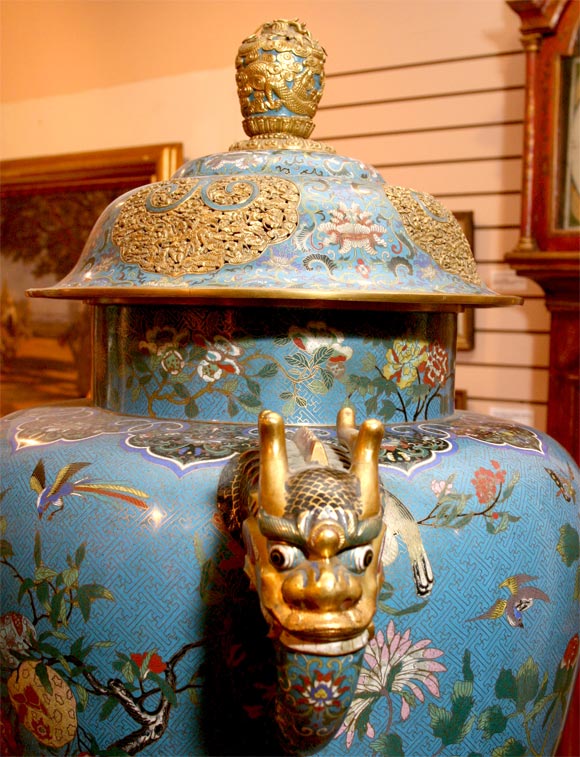 19th Century Chinese cloisonne Urn