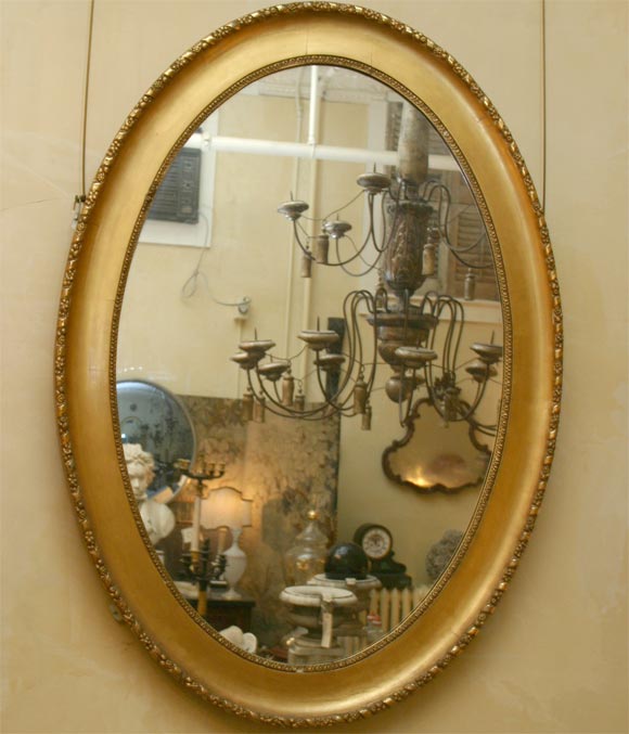 GIlt Oval Mirror