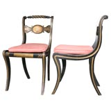 Set of Four Ebonized Side Chairs