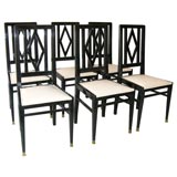 set of 6 austrian dining  chairs