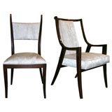 Set of 10 Sculptural Dining Chairs Designed by Harvey Probber
