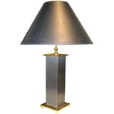 Table Lamp in Gunmetal and Brass by Karl Springer (signed)