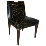 Desk Chair with Brass Handhold at Top designed by Edward Wormley