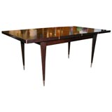Vintage Dining Table in Mahogany with Maple Inlays by Tommi Parzinger