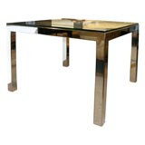Parsons Style Side Table in Polished Chrome by Milo Baughman