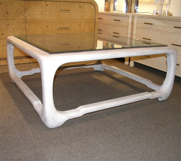 "Chinese Style Cube Table" with Buffalo Top by Karl Springer