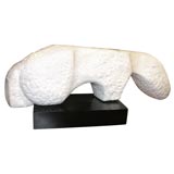 "Animal Form" in White Vermont Marble by Enid Schwarzbaum
