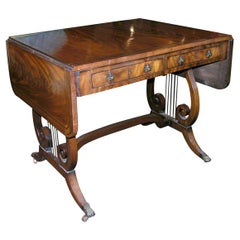 19th Century Regency Mahogany & Brass inlaid Sofa Table.