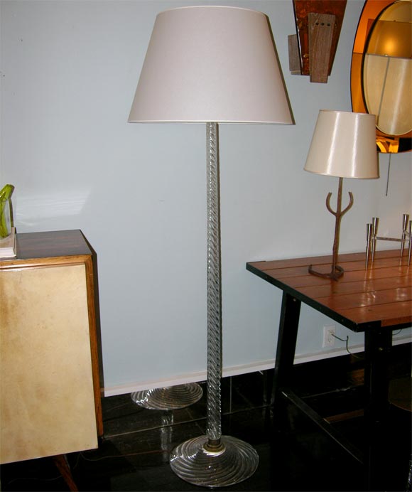 Twisted Glass Floorlamp
