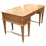 Contemporary Gilt-Bronze Mounted Oak Desk-