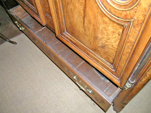 French Armoire in Exceptional Burl Cherrywood For Sale