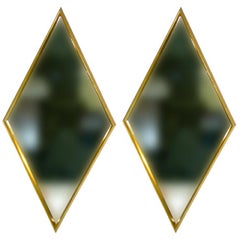 American Gold Giltwood Frame Diamond Mirrors by LaBarge