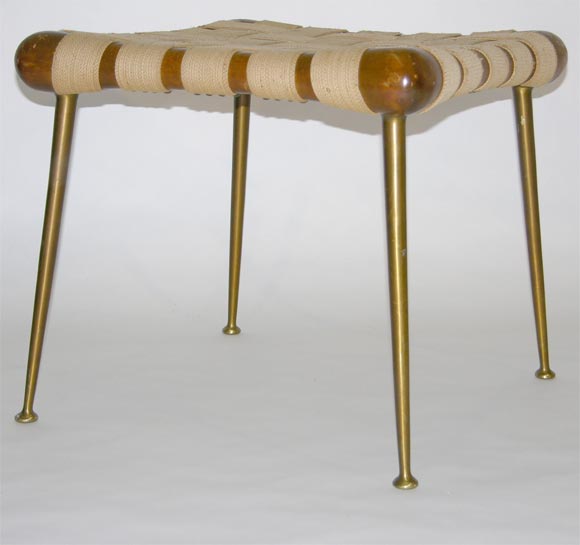 Strap Bench by T.H. Robsjohn-Gibbings for Widdicomb In Excellent Condition For Sale In New York, NY