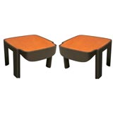 Paul Laszlo Custom leather Top Lamp Tables Paul Laszlo Custom leather Top Lamp Tables