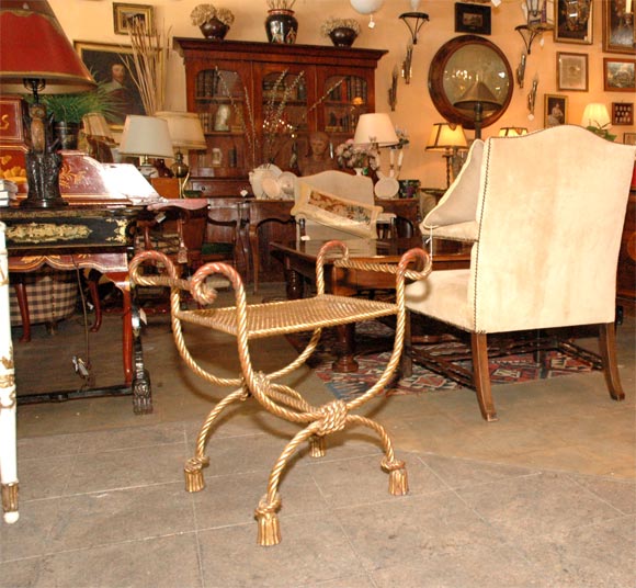Florentine style metal bench