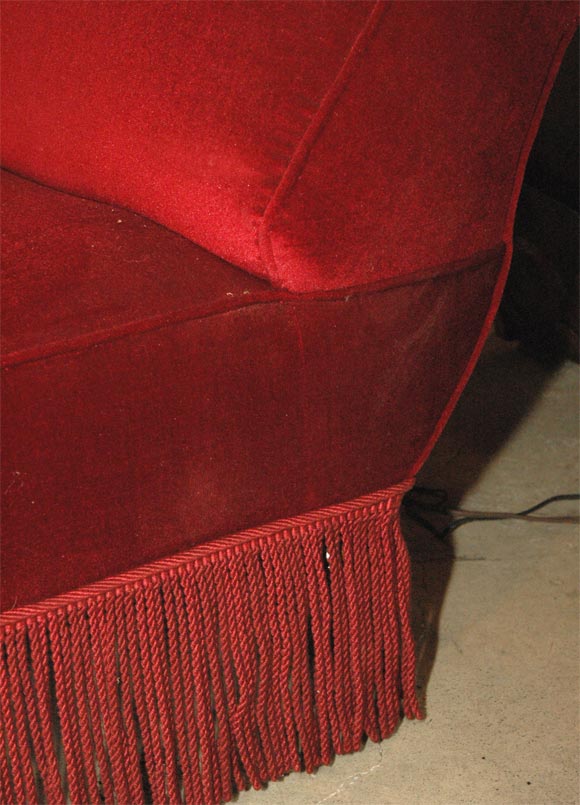 Wood Recamier sofa For Sale