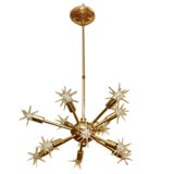 Vintage Original 1960's Sputnik Brass Light Fixture