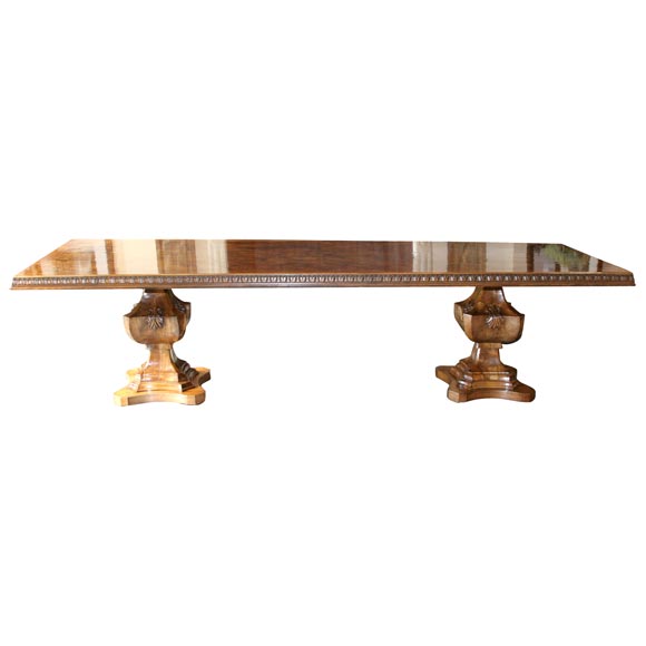 Turn of the Century Monumental Olivewood Refectory Table