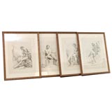 Antique A Set of Four 18th Century French Neo-classical Engravings
