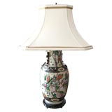 A 19th Century Quing Dynasy Porcellain Vase Lamp