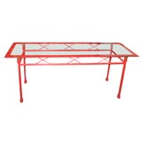 Painted metal console