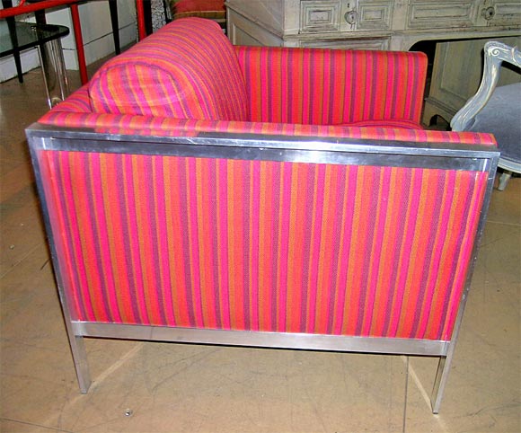 pair of  metal cube chairs