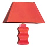 Unusual Leather Table Lamp  by Paul Laszlo