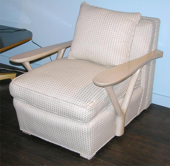 Pair of Paddle Arm Lounge Chairs by Paul Laszlo