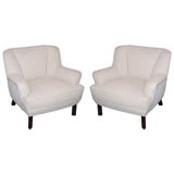 Vintage Pair of Low Club Chairs by Paul Laszlo