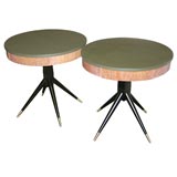 Pair of Circular side Tables by Paul Laszlo