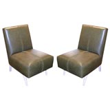 Pair of Armless Lounge Chairs by Paul Laszlo