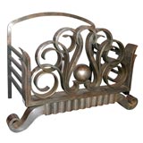 Fine wrought-iron fire basket