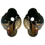 PAIR of Cartouche Mirrors for Sconces