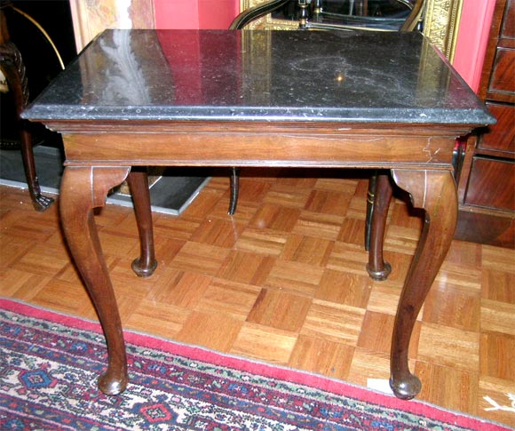 19th Century Irish Mahogany Marble Topped Console Table