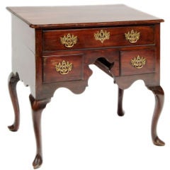 18th Century Mahogany Low Boy with Cabriole Legs and Slipper Feet