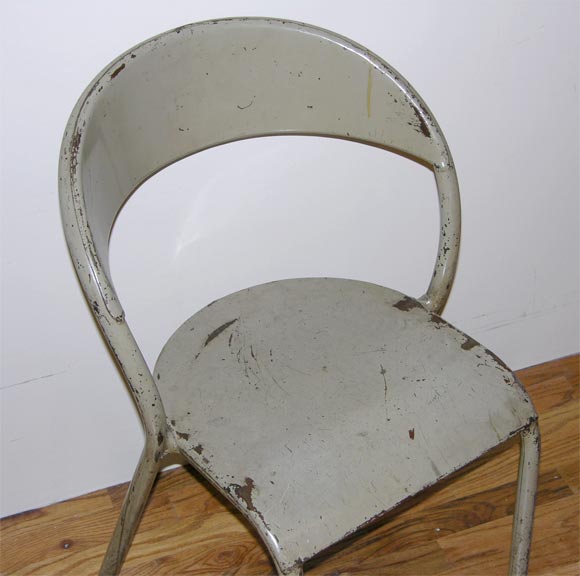 French Tubular Metal Chair