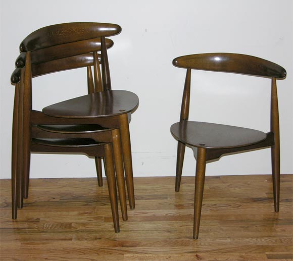 Walnut Hans Wegner  Dining Table and Chair Set