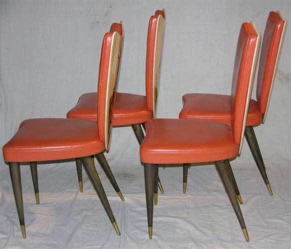 Set of Aldo Tura playing card chairs 4