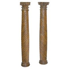 17th c. Italian Walnut Columns