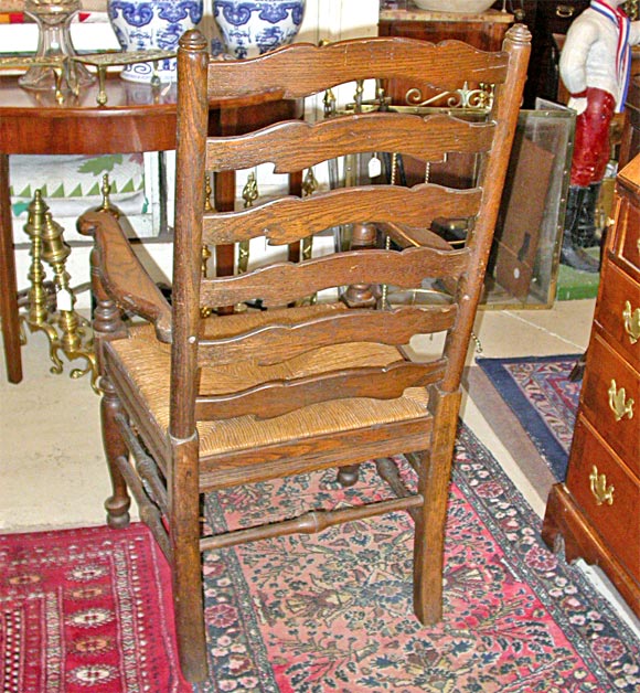 Mid-20th Century English Oak Ladderback Chairs