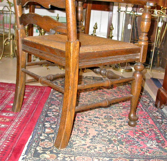 English Oak Ladderback Chairs 2