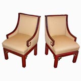 Spectacular Pair of James Mont Side Chairs